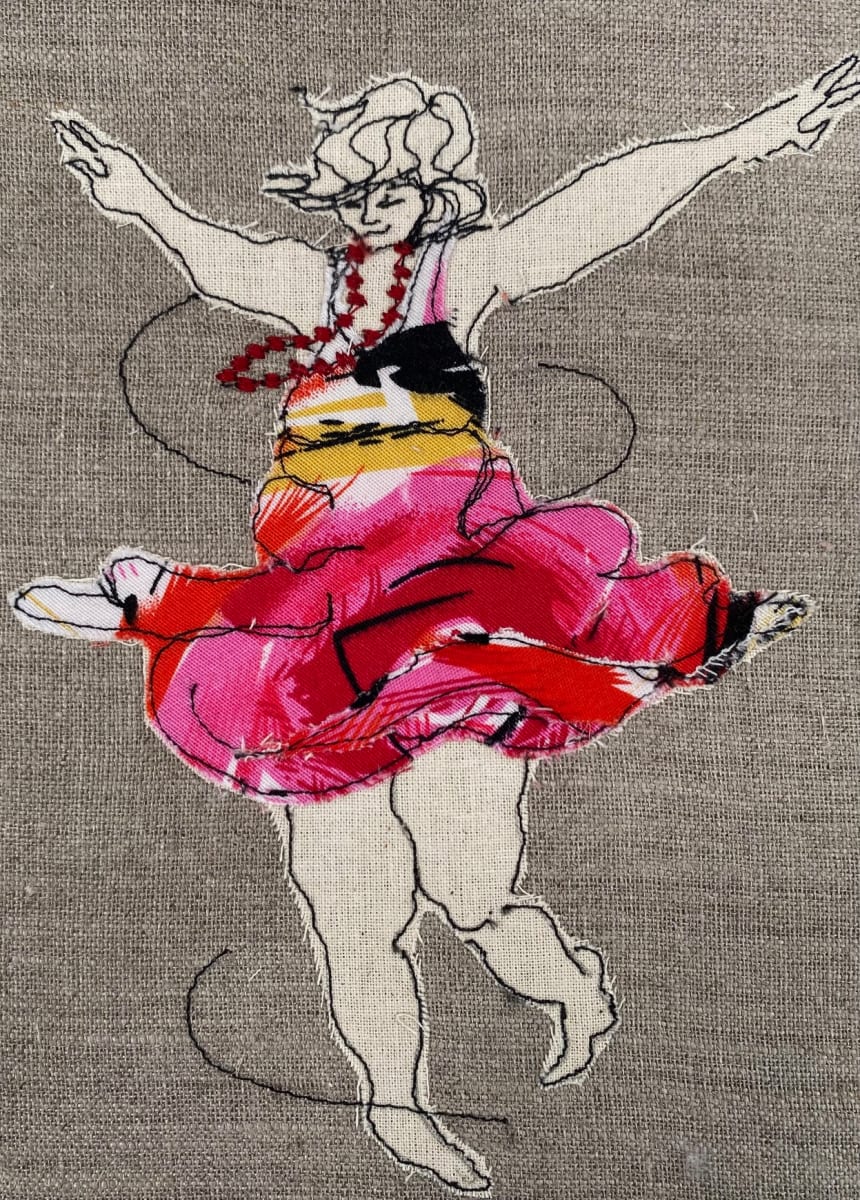 Dancing Queen Thread Sketch by Juliet D Collins  Image: Dancing Queen Thread Sketch by Juliet D Collins