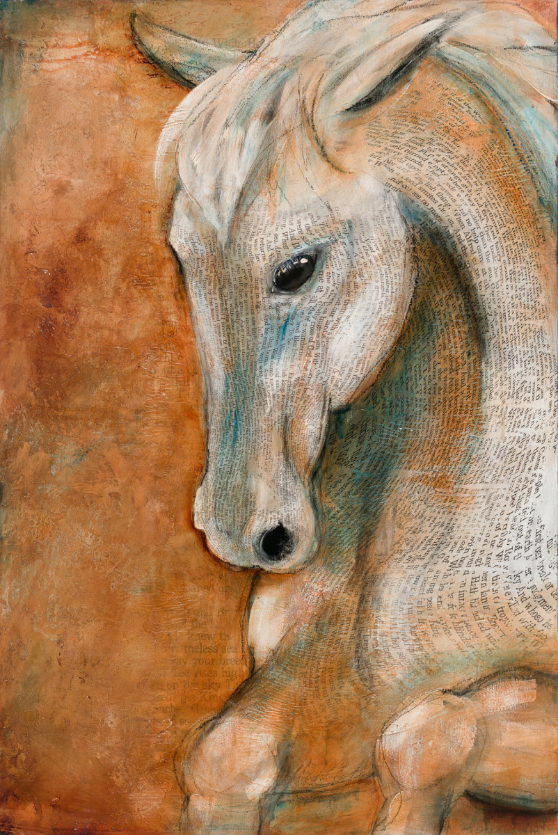 GK Chesterton Stylized Horse by Julie Anna Lewis 