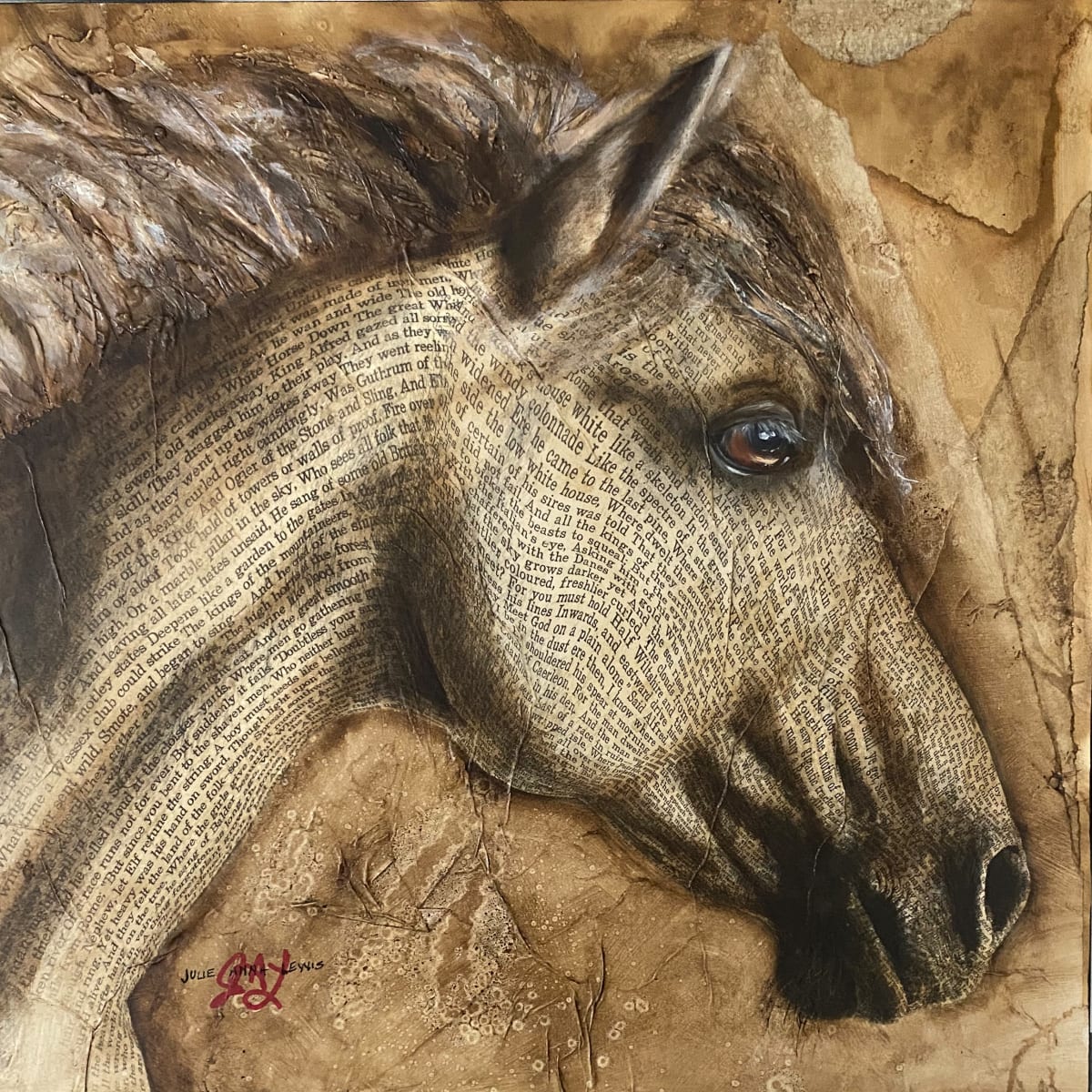 Ballad of the White Horse (Small)  Image: Ballad of the White Horse 18"x18" on board