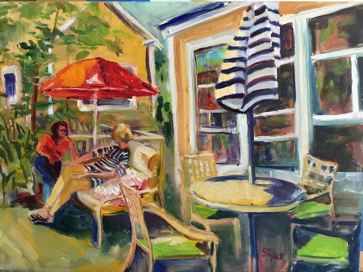 Afternoon Conversation by susan tyler  Image: a special  moment of companionship at Sue Bown's studio. 