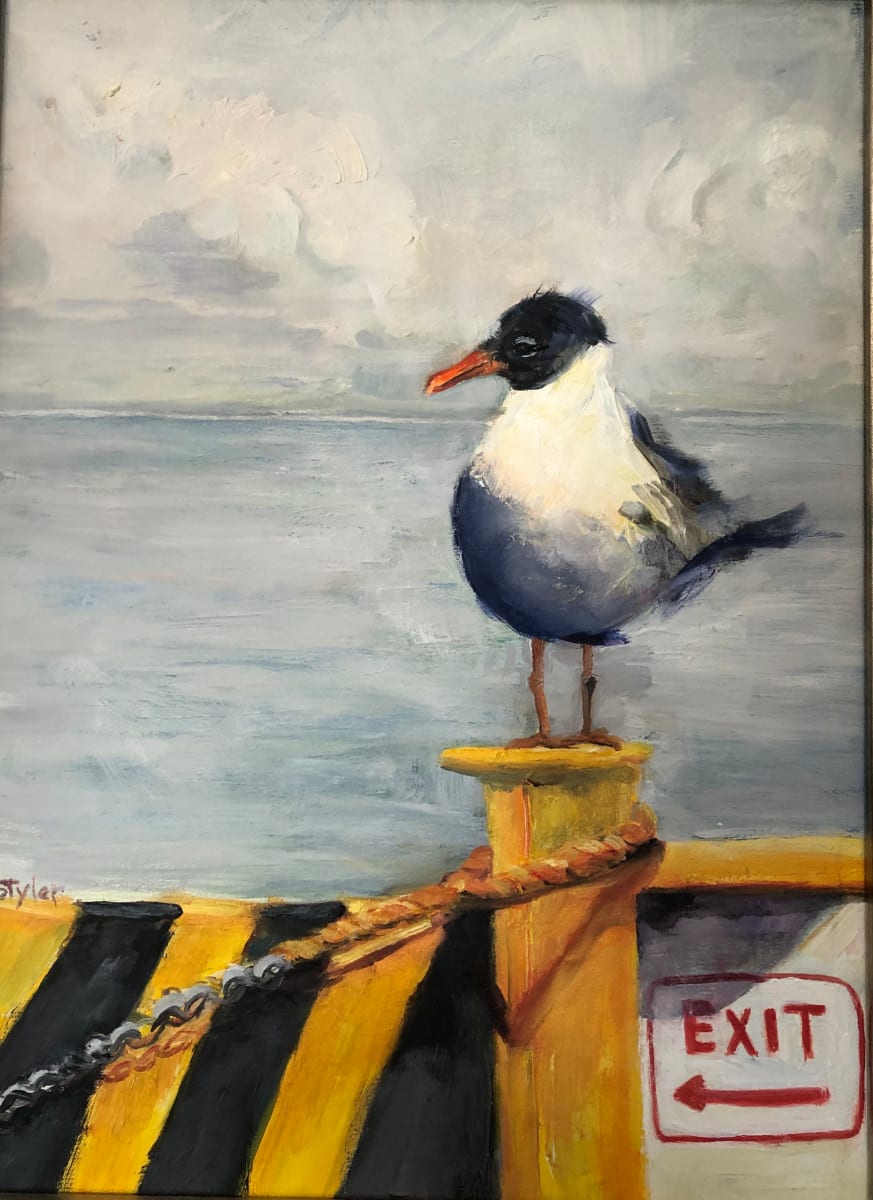 Hitching a Ride by susan tyler  Image: Saw this little guy on one of my trips the ferry.