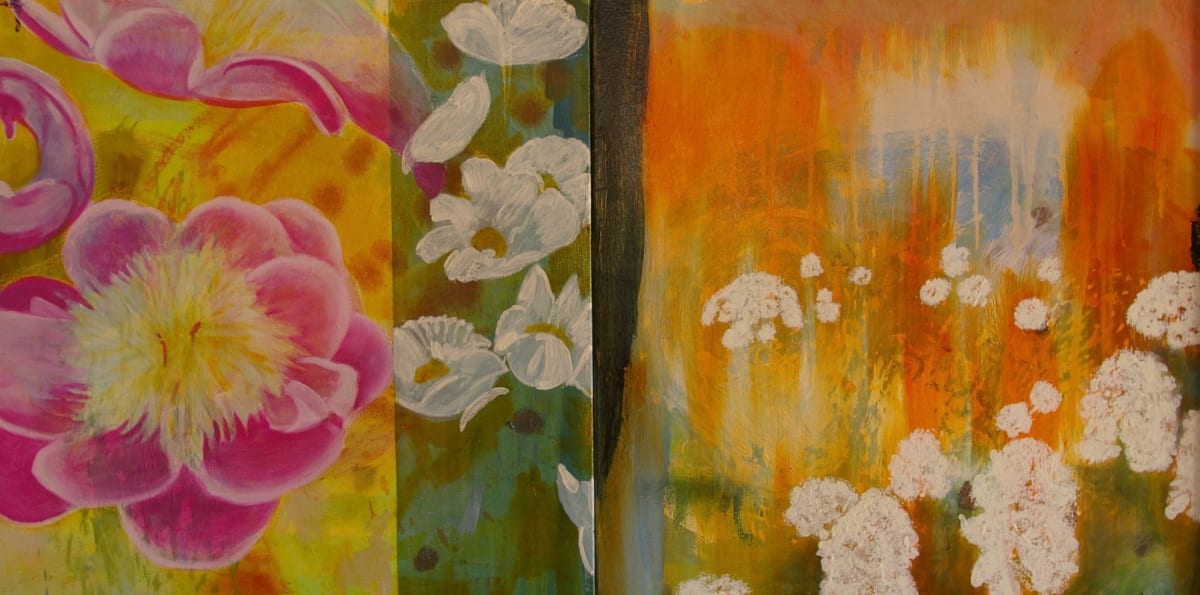 Fuchsia with White Flowers by Ron Trujillo 