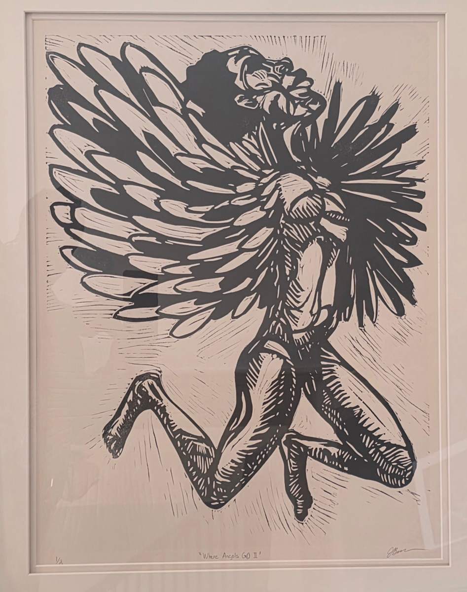 Where Angels Go II (framed) by Jamaal Barber 