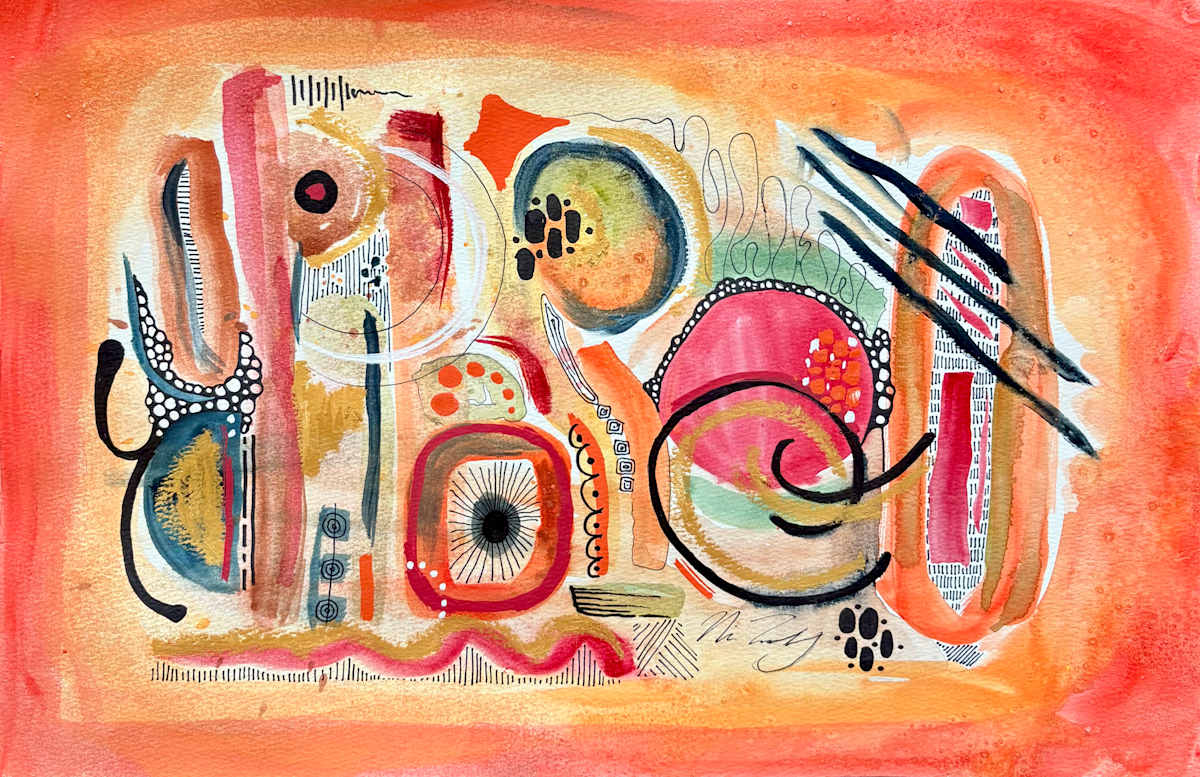 Orange Abstract - Digital Print by Nia Terry, Image 1.