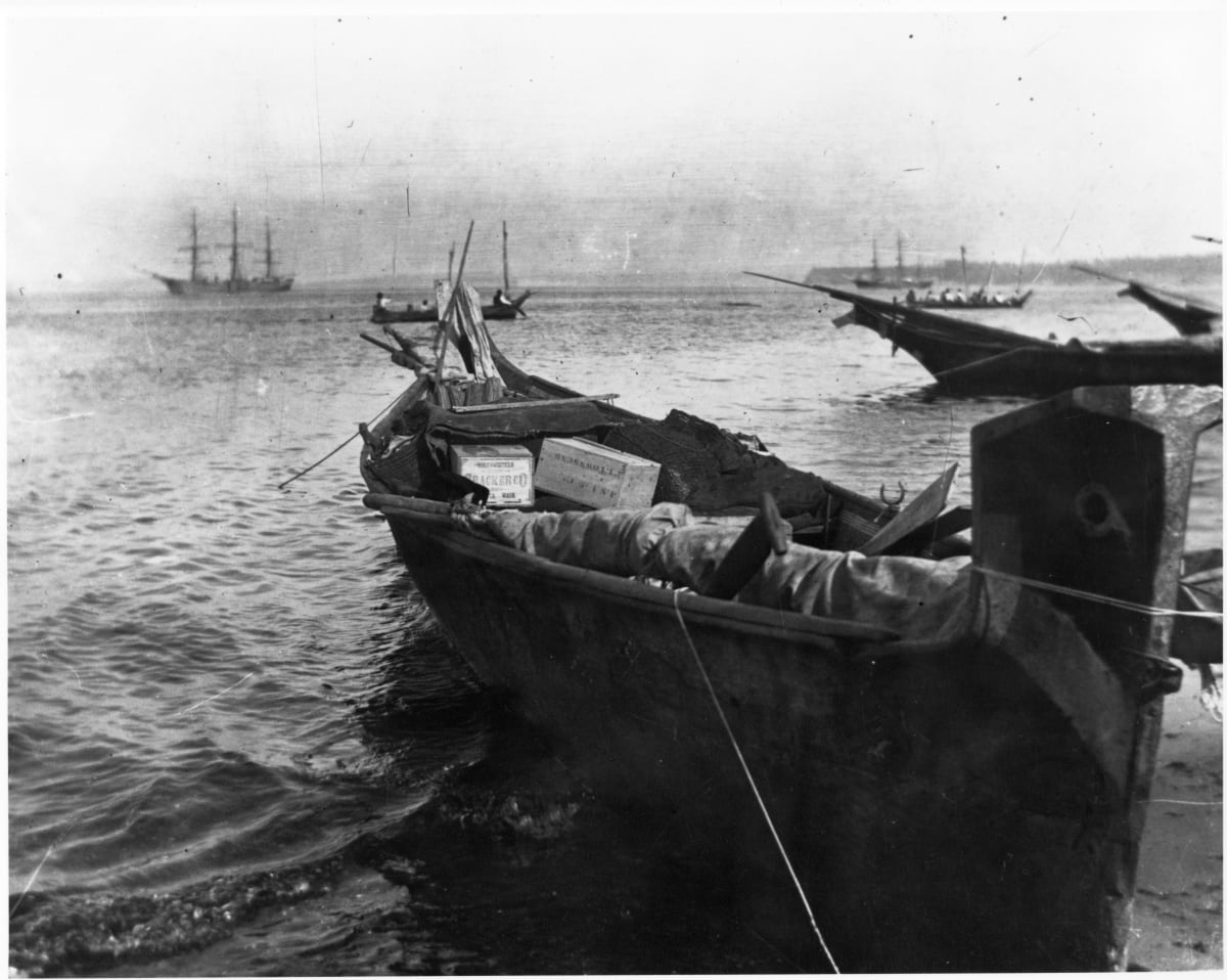 Trading on the coast of Washington by Charlotte Watts  Image: Trading on the coast of Washington