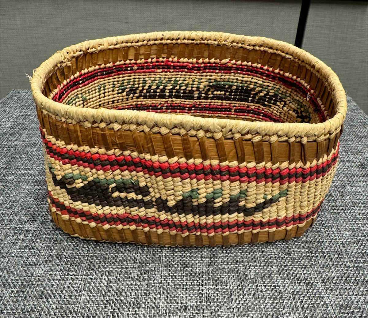 Oval Whaler Basket by Viola Riebe  Image: Today on Indigenous Peoples’ Day, we recognize the many contributions that Native American tribes have made toward our understanding of emergency preparedness. This video of Viola Riebe, elder of the Hoh Indian Tribe, talks about the Thunderbird and the whale and how this most respected story is related to tsunami awareness. "We're told in our language to run for high ground to get away from the ocean because it's dangerous," she says.