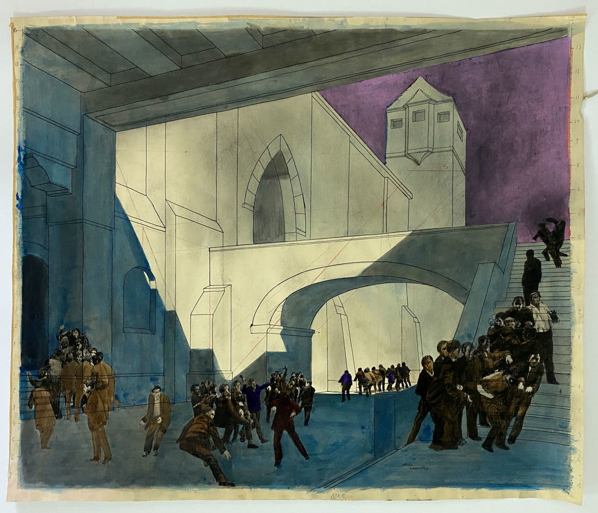 Greyscale Architectures / Drawing XIV  / Colored 