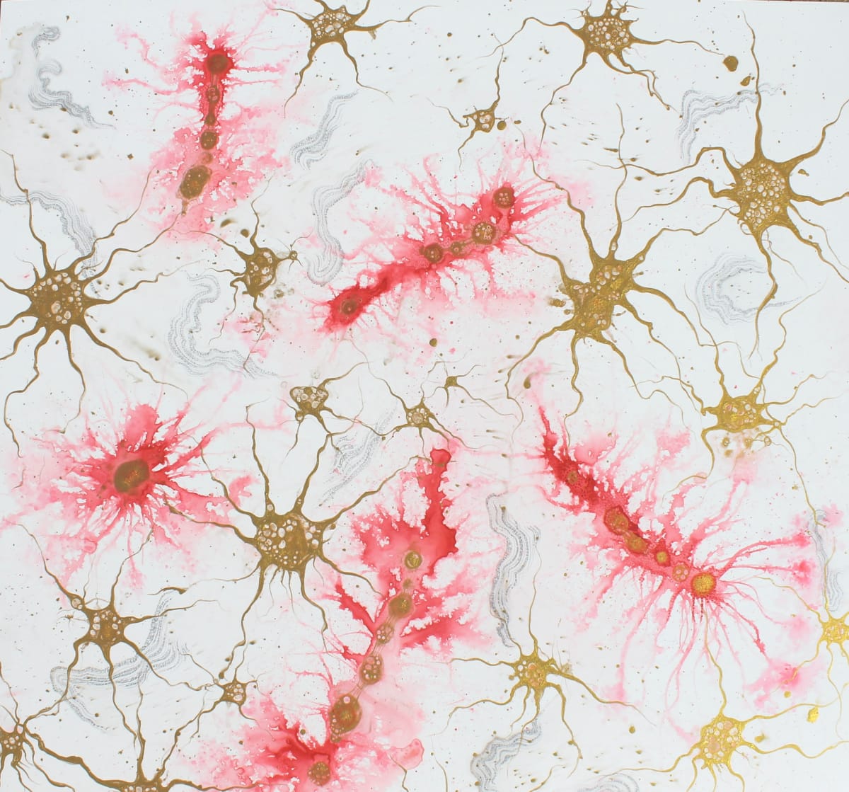 (Alternate piece) Oh, Astrocyte Love by A. D. Herzel  Image: Created and Exhibited in the Artist Research Partnership with the Corilian School of Medicine.  I was paired with a neuroscience researcher studying brain trauma. 