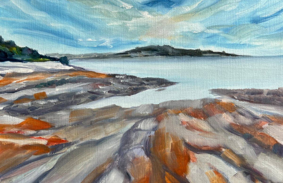 Billy Lights Point by Vicki Bosisto  Image: The shoreline and ocean whisper their timeless melody, soothing the soul with gentle waves and serene horizons.