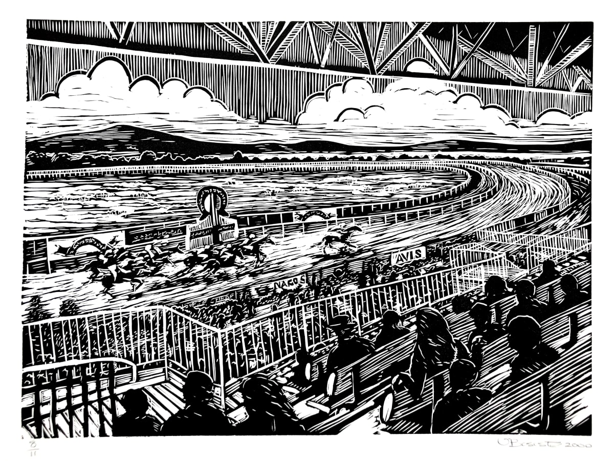 Final Strides by Vicki Bosisto  Image: Capturing the climactic moment as hooves thunder past the finish line and all eyes are on the winner. 