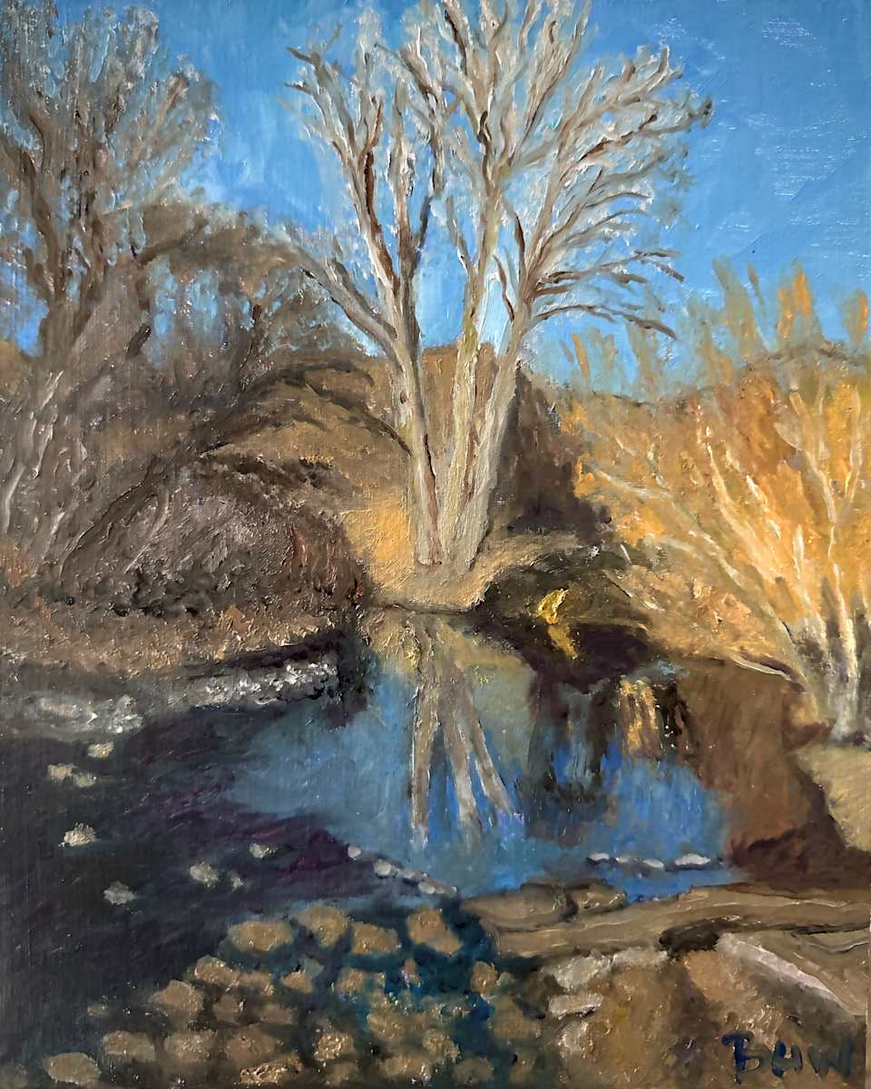 3 Trees by the River by Brian Hugh Wagner 