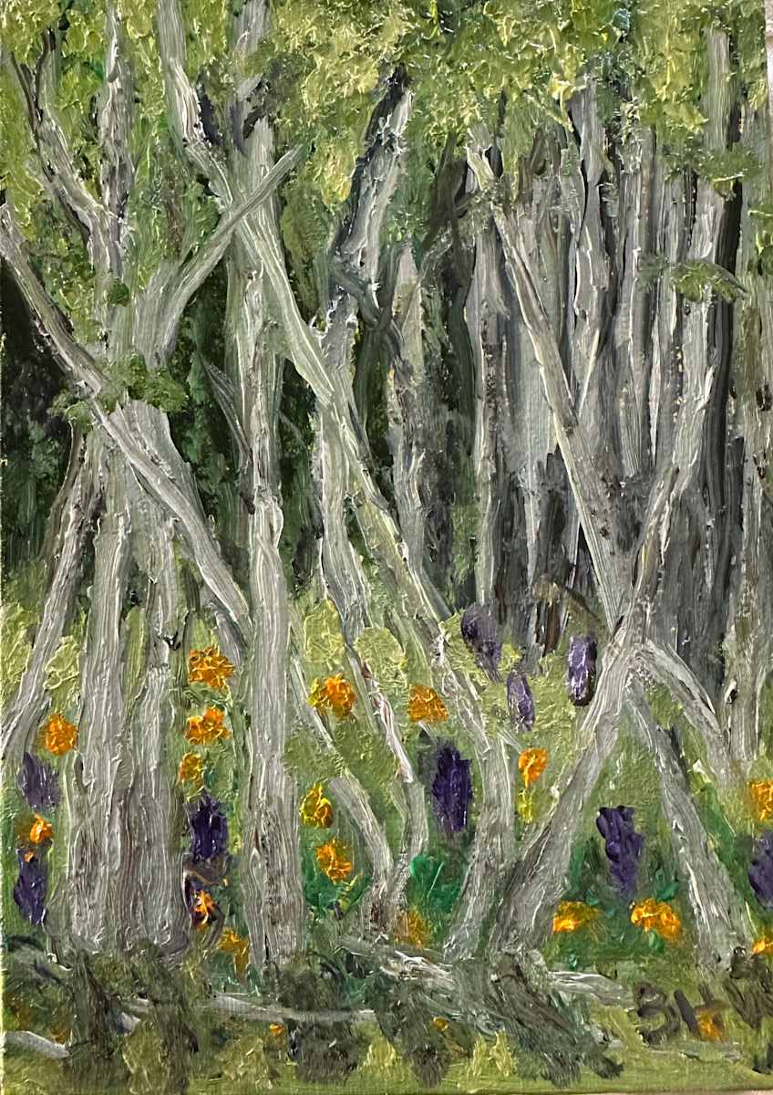 Aspens in Spring 2 by Brian Hugh Wagner  Image: Number 2 in a set of 2