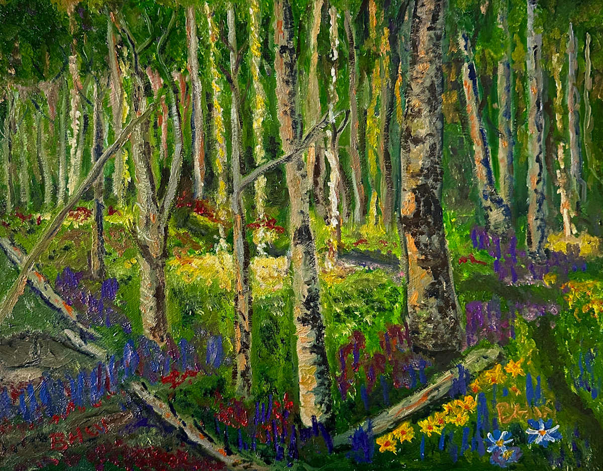 Aspen Meadow Evening by Brian Hugh Wagner 