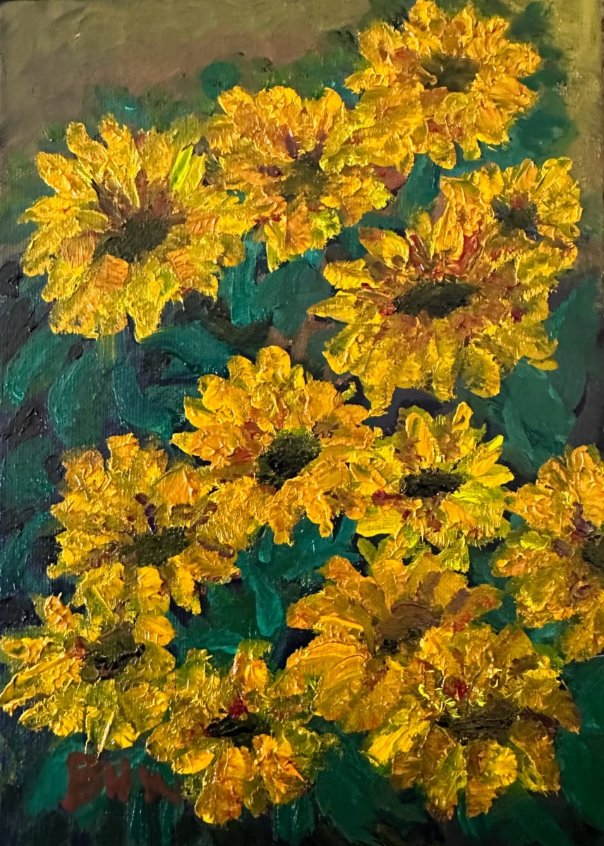 Sunflower Splendor Diptych by Brian Hugh Wagner, Image 2.