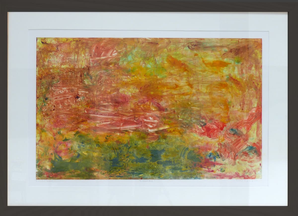 "A summer day" by Heidi Nguyen  Image: Framed work on paper. Monotype.