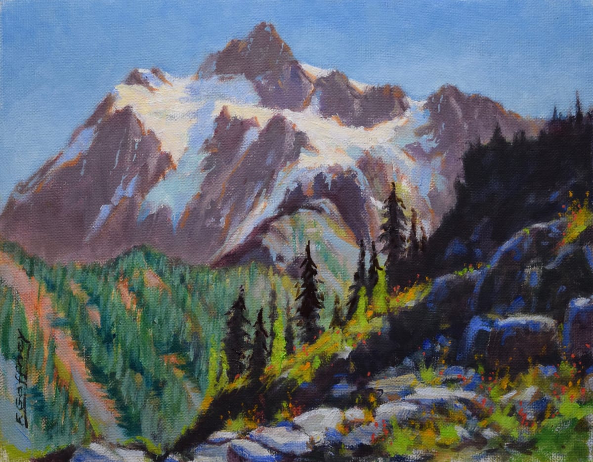 Mt. Suksan  Image: Painted on location from Artists Point on Mt. Baker, WA.