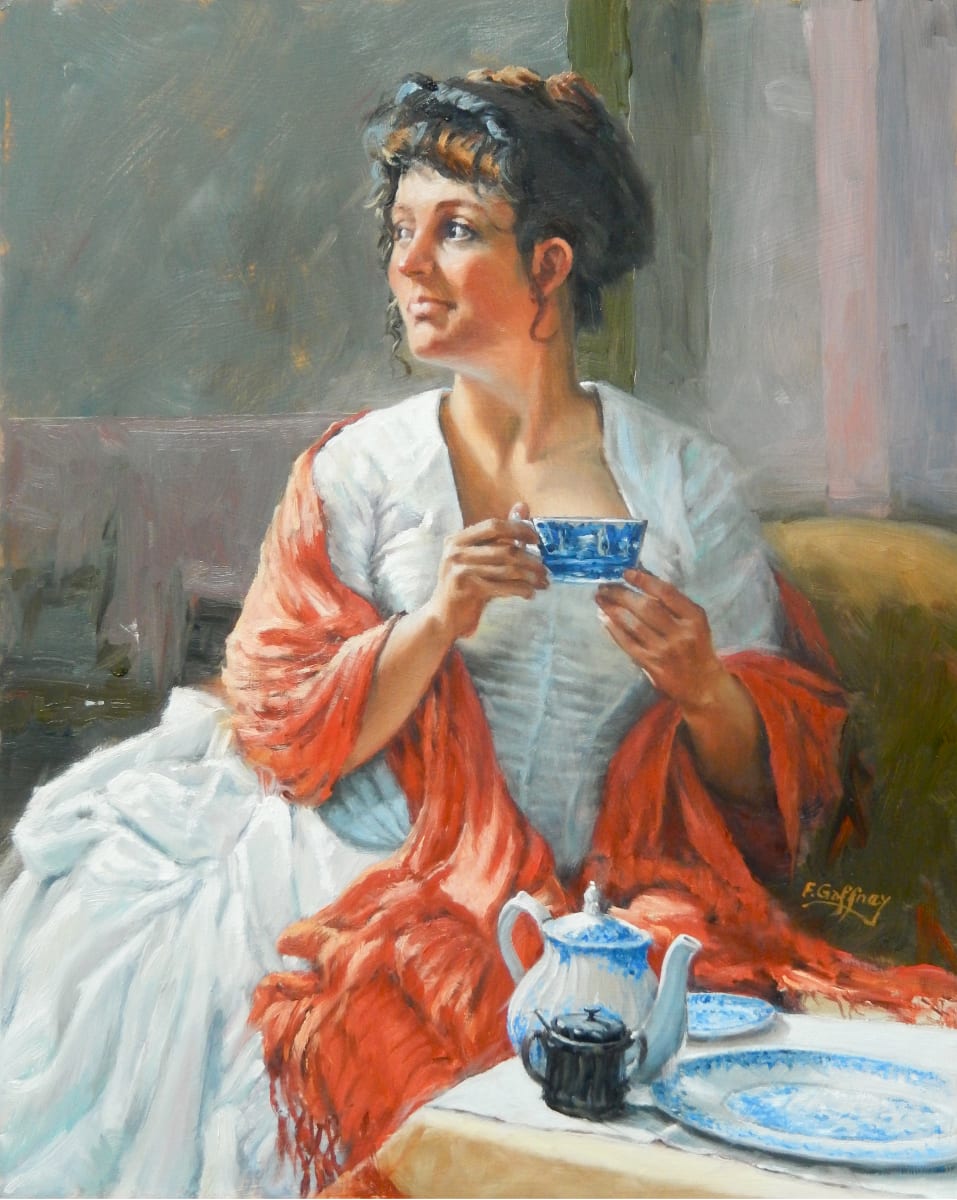 Tea Time  Image: Studio painting from a model.