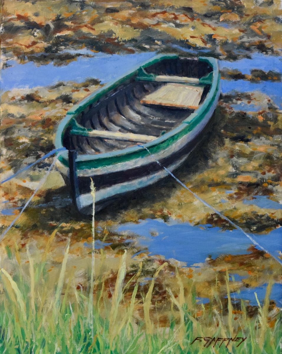 Tidal Flats Mooring by Frank E. Gaffney  Image: This painting was done using photo reference I took while I was in Ireland in 2015.