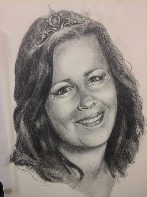The Royal Court portrait series: SonrientaReina (portrait of  Dr.Cecilia Rodriguez Milanes) by Wanda Raimundi, Image 1.