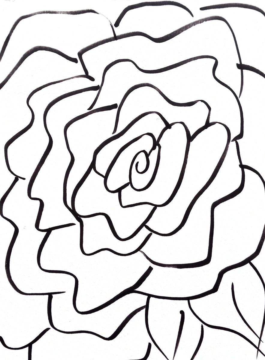 Big Sketchy Rose by Kimberly McGraw Moore 