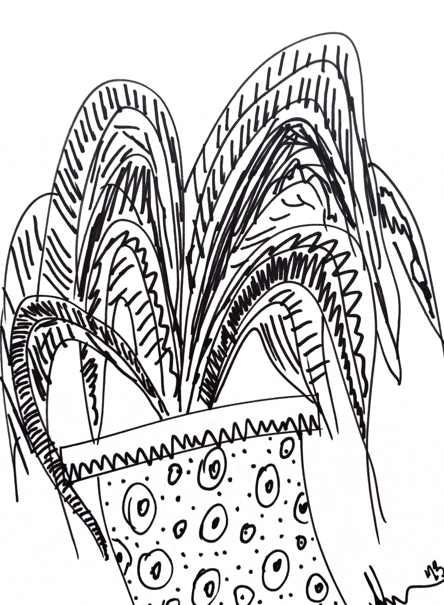 Sketchy Potted Plant by Kimberly McGraw Moore 