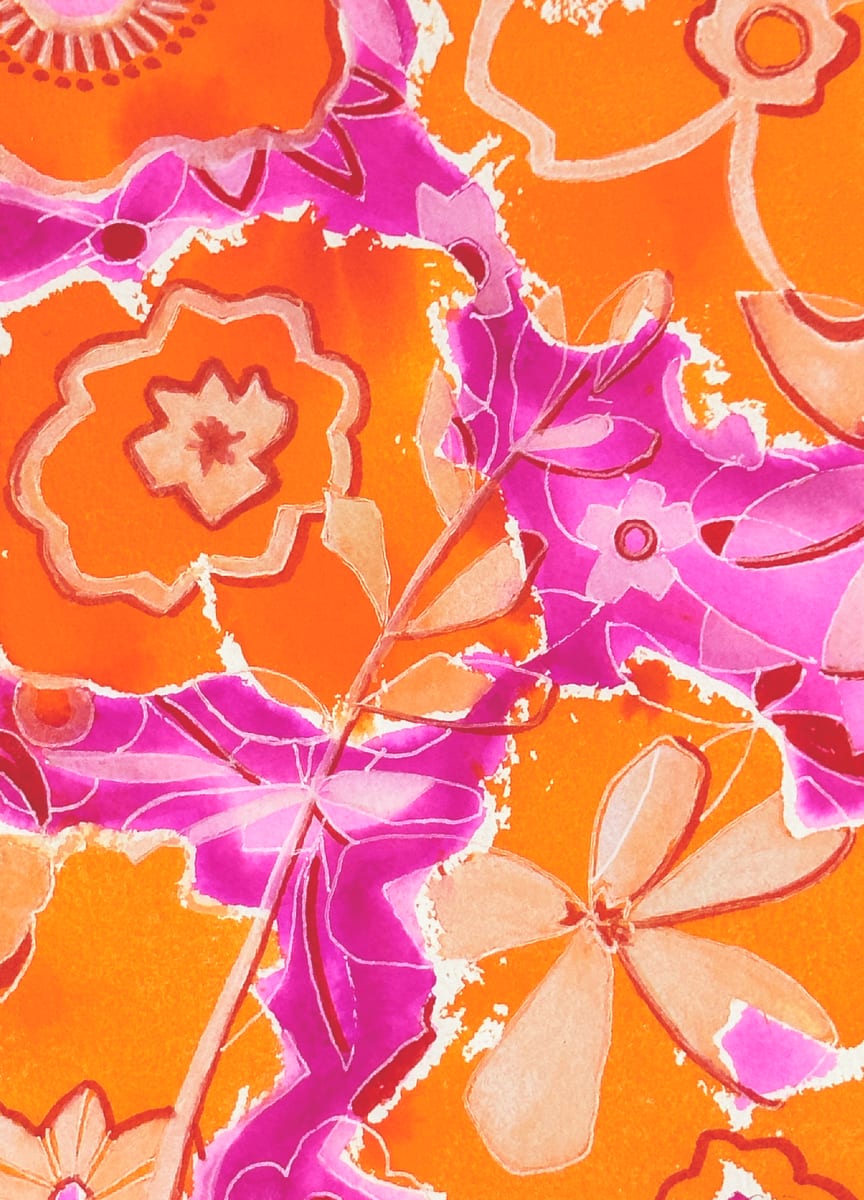 Orange Crush Floral, 2023. by Hannah Rosenberg 