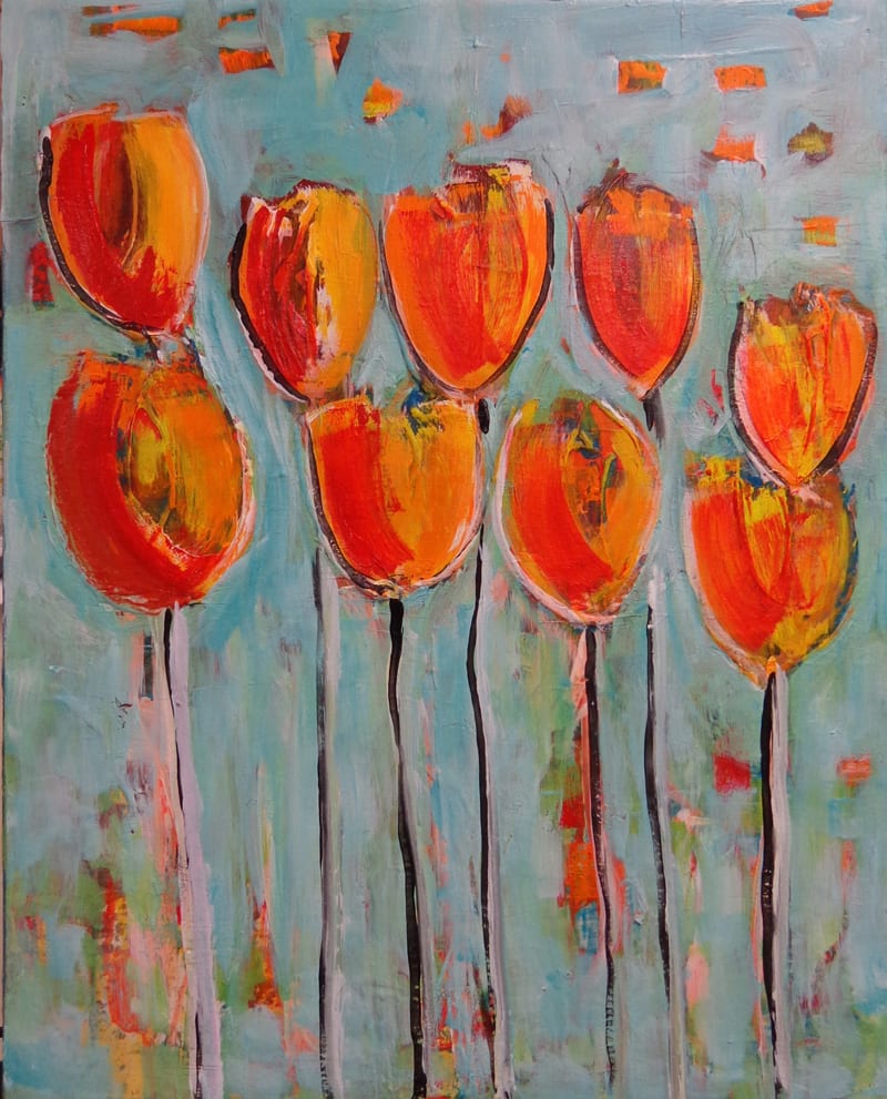 Orange Tulips by Patt Scrivener AFCA, Image 1.