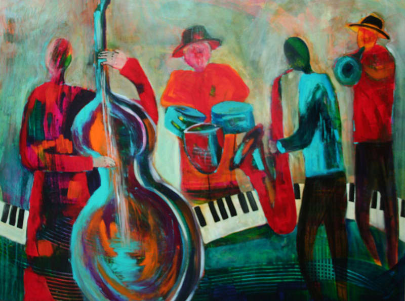 Jazz Quartet by Patt Scrivener AFCA, Image 1.