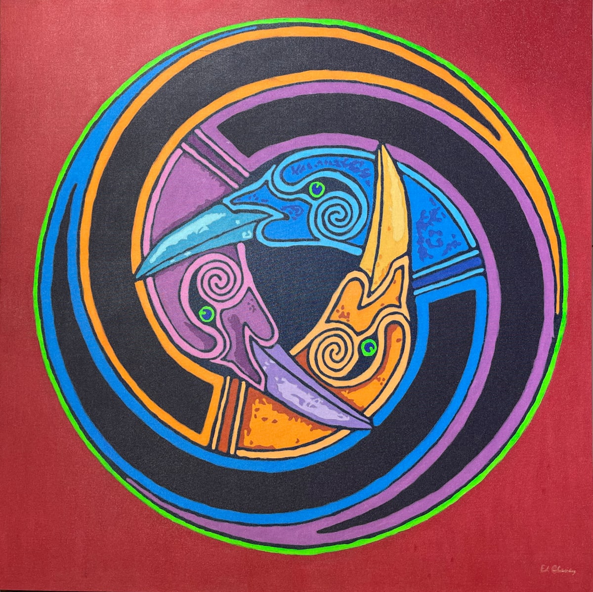 Spiral Ravens by Ed Chaney, Image 1.