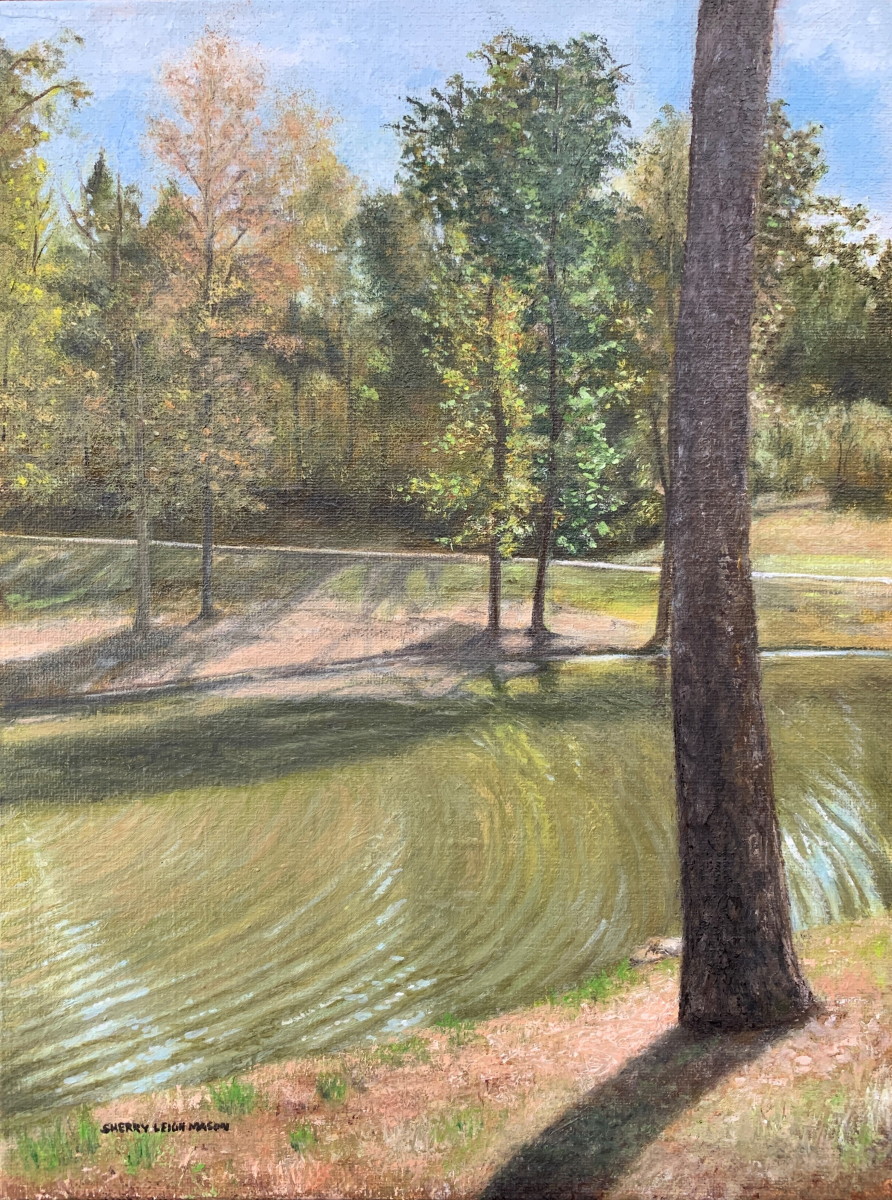 A Walk in the Park by Sherry Mason  Image: A Walk in the Park, 12" x 9", original oil © by Sherry Mason