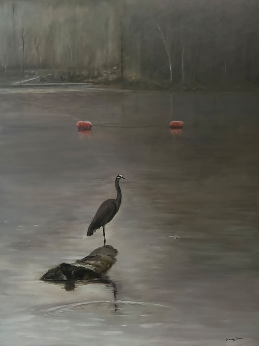 Alone But Not Lonely by Sherry Mason  Image: "Alone But Not Lonely", 40" x 30" on canvas, original oil, ©2023 by Sherry Mason