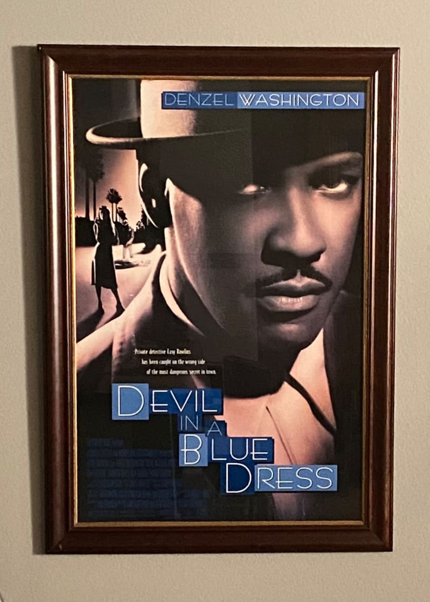 Denzel Washington "Devil in a Blue Dress" framed movie poster 