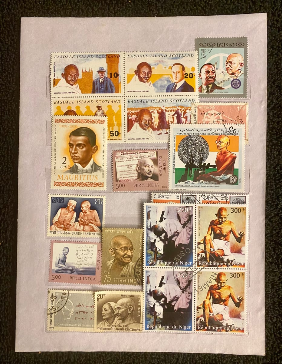 Gandhi Stamps purchased in Mumbai, India, Image 1.