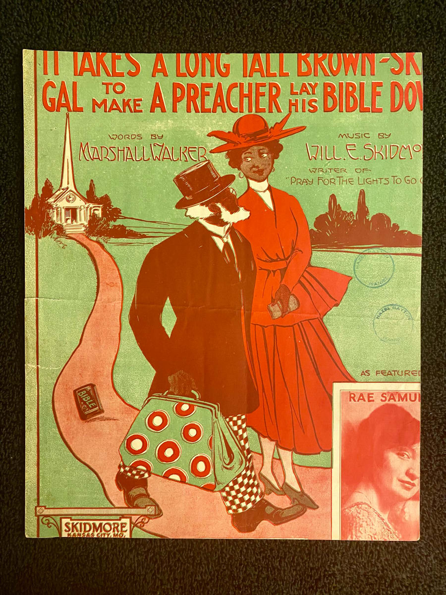 "It Takes a Long Tall Brown Gal to make a Preacher lay his Bible down" sheet music, Image 2.