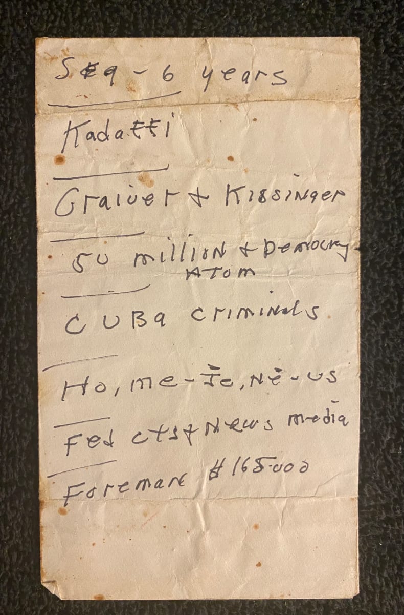 James Earl Ray printed envelope 