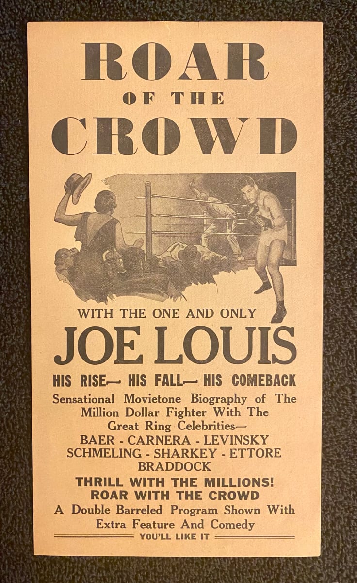 Joe Louis "Roar of the Crowd"  movie flyer 