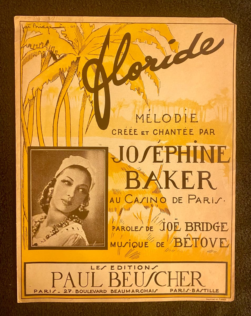 Josephine Baker Paris sheet music 