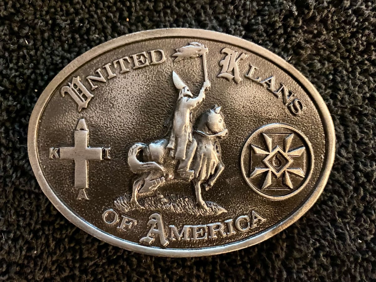 Klu Klux Klan belt buckle, Image 1.