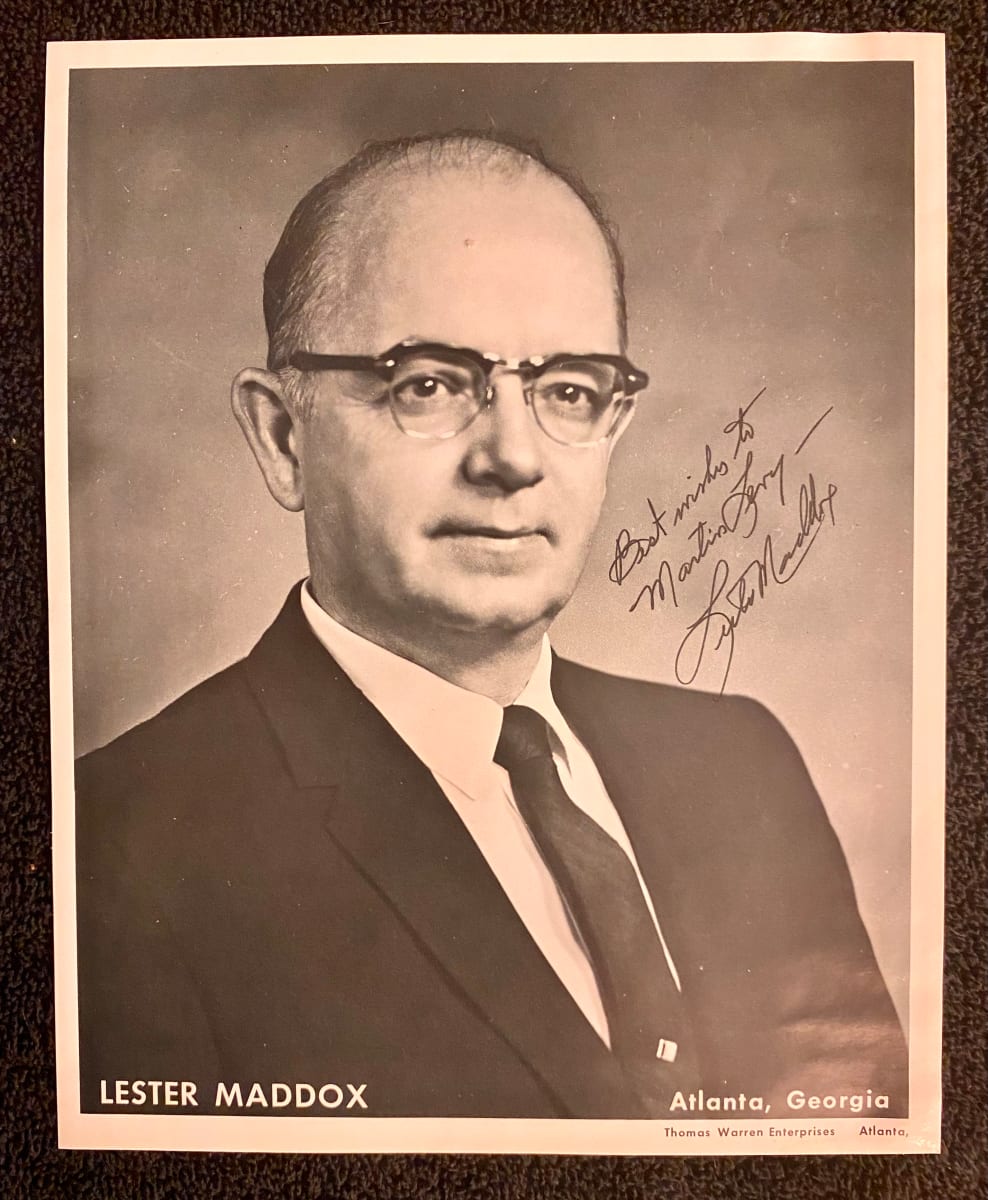 Governor Lester  Maddox inscribed photo 