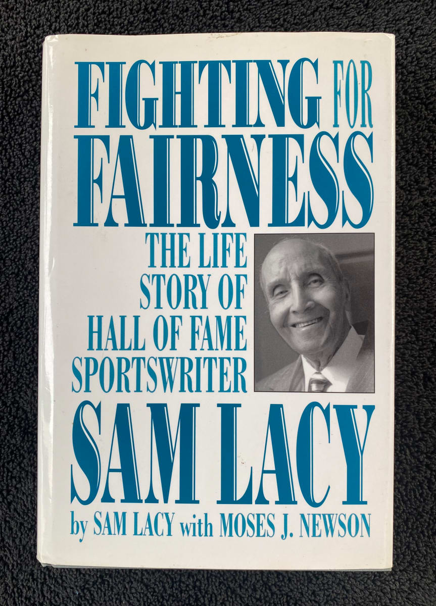 Sam Lacy "Fighting for Fairness" signed by Moses J. Newson, Image 2.