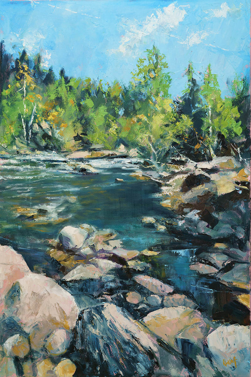 Rocky Mountain Stream by Anne Kullaf  Image: Cool, clean water rushes over the rocks on a summer day in Colorado.