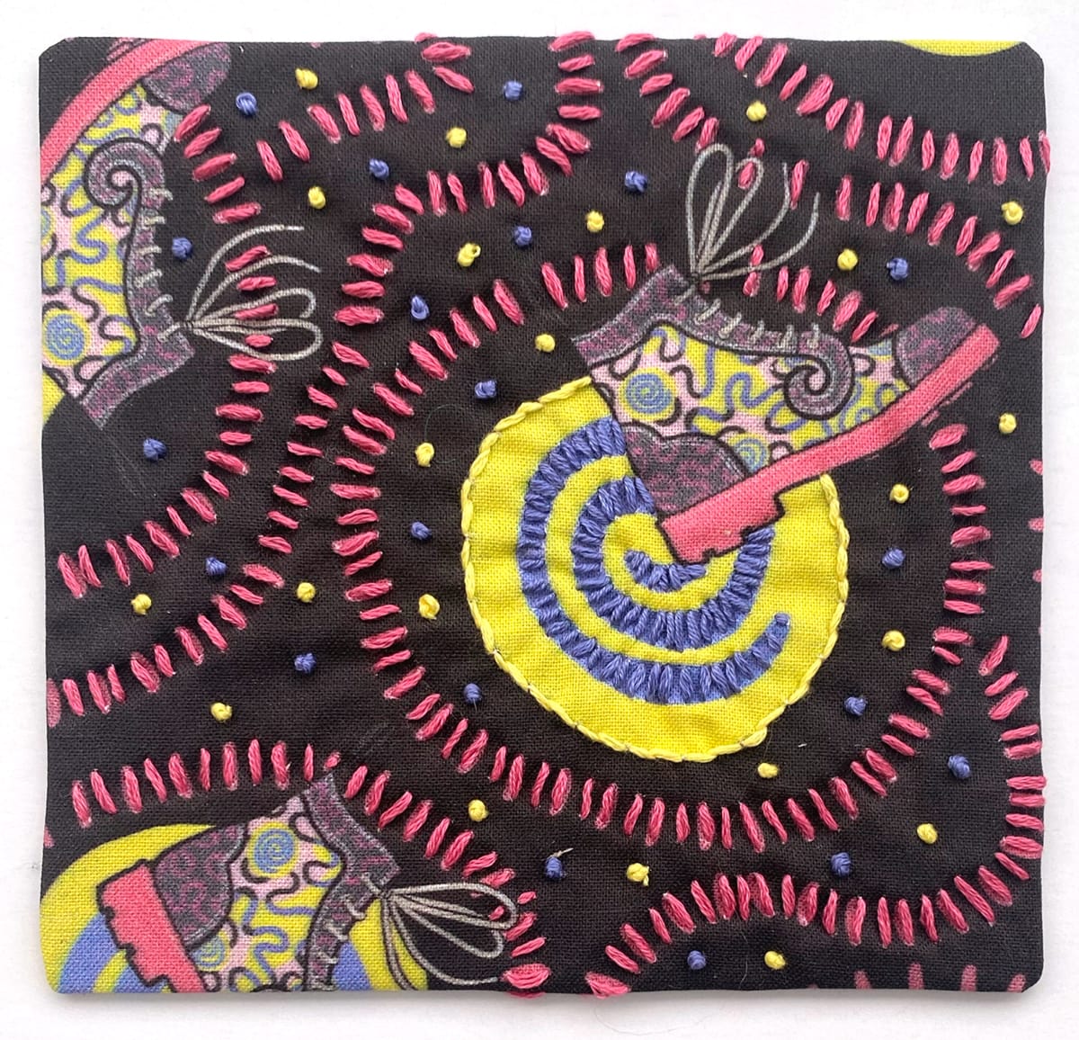 Fluevog Derby Swirl Embroidery by Anne M Bray 