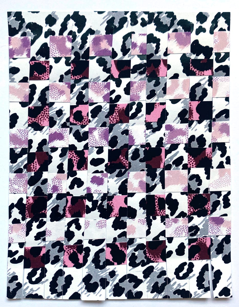 Leopard Dream Grey Detritus Weave by Anne M Bray 