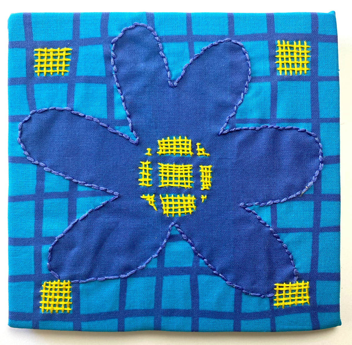 Flower Power - Big Blue by Anne M Bray 