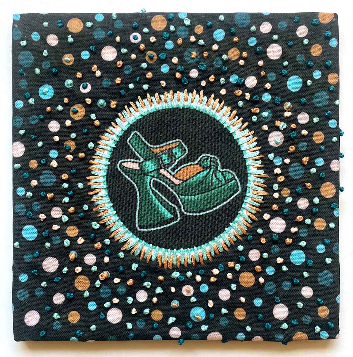 Fluevog Dee Embroidery by Anne M Bray 