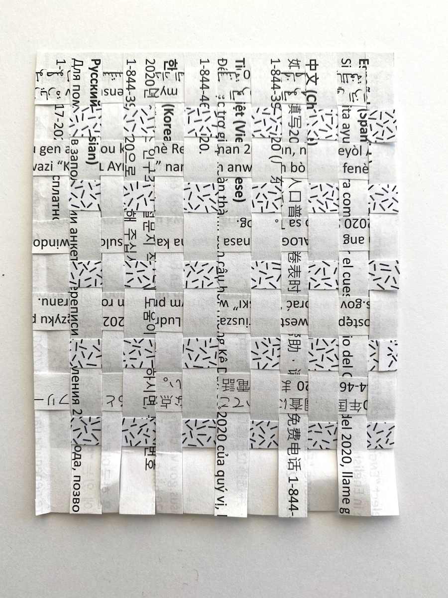 Census Detritus Weaving by Anne M Bray, Image 1.