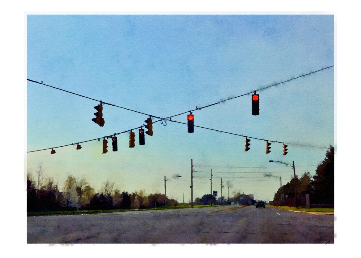 Traffic Lights, US113, Delaware by Anne M Bray 