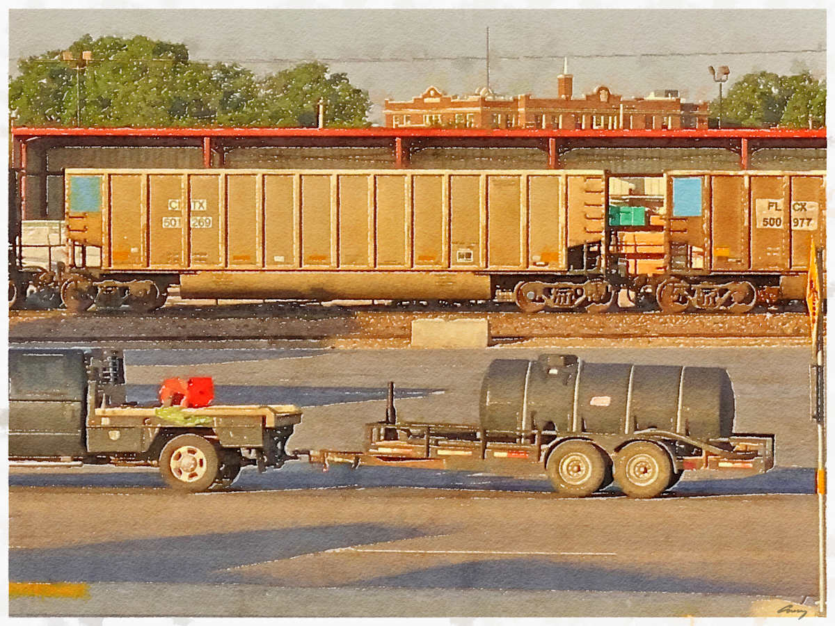 Trainspotting, Dalhart, Texas by Anne M Bray 
