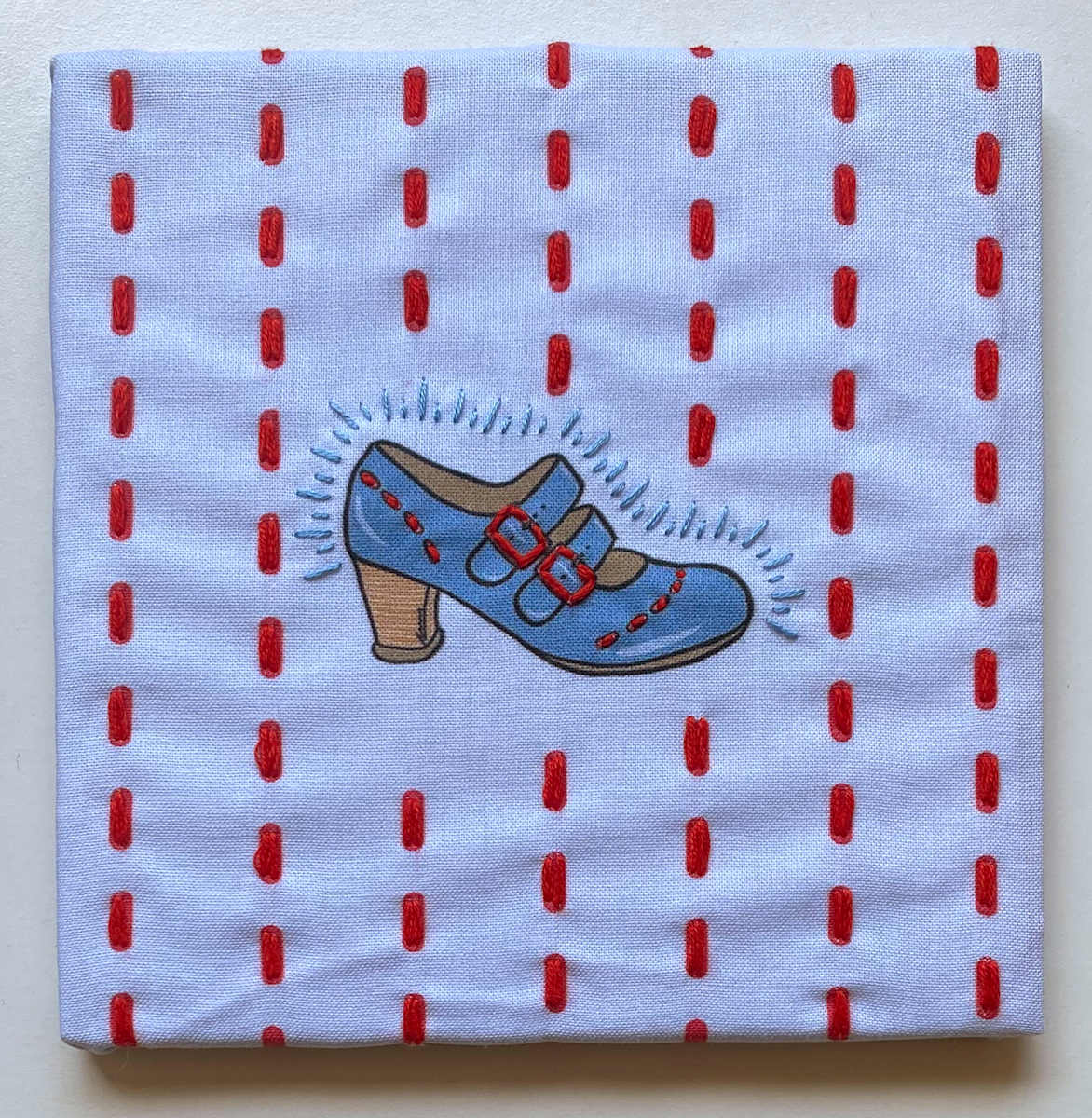 Fluevog Cavalieri Embroidery by Anne M Bray 