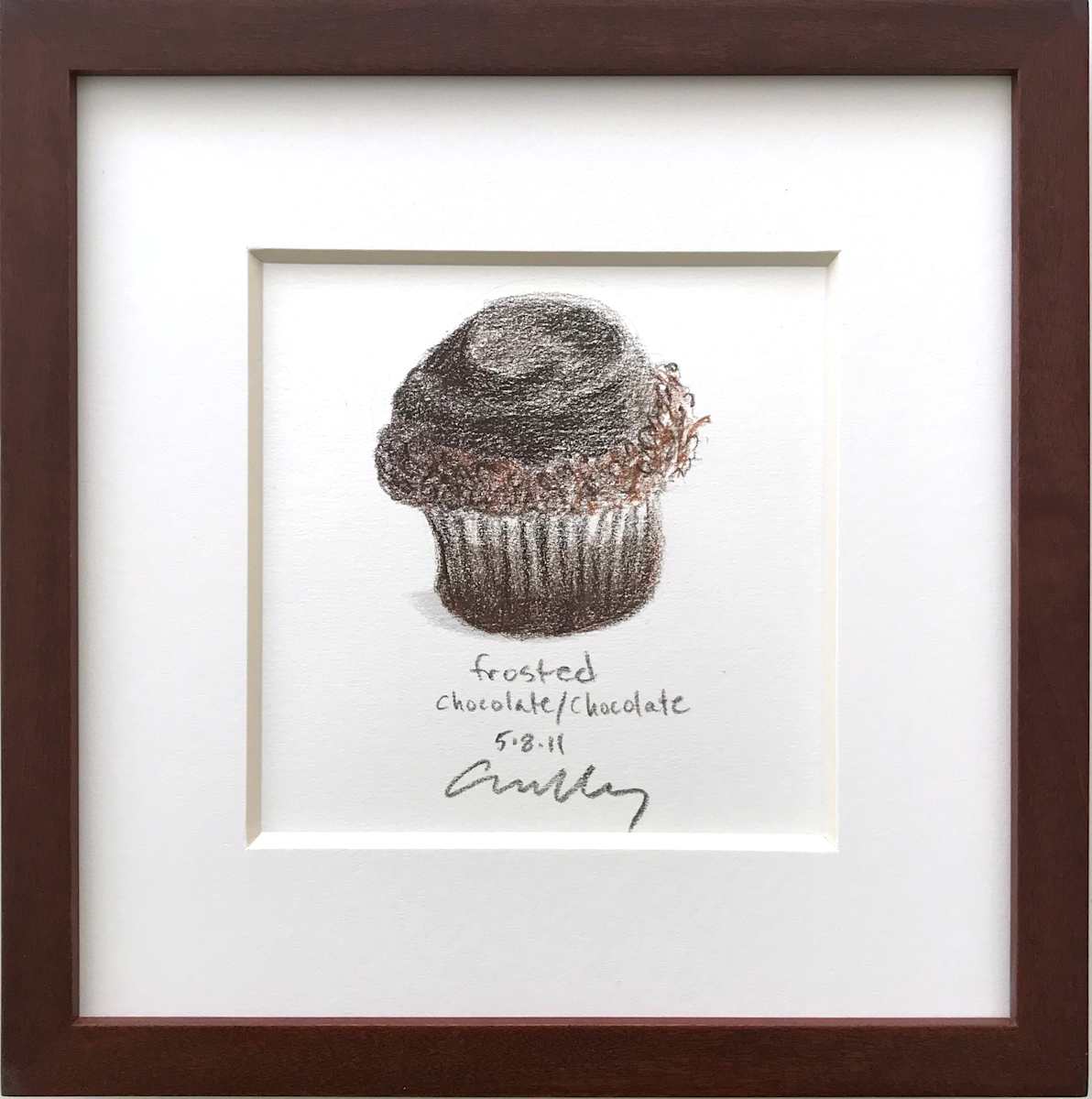 Frosted Chocolate Chocolate Cupcake by Anne M Bray 